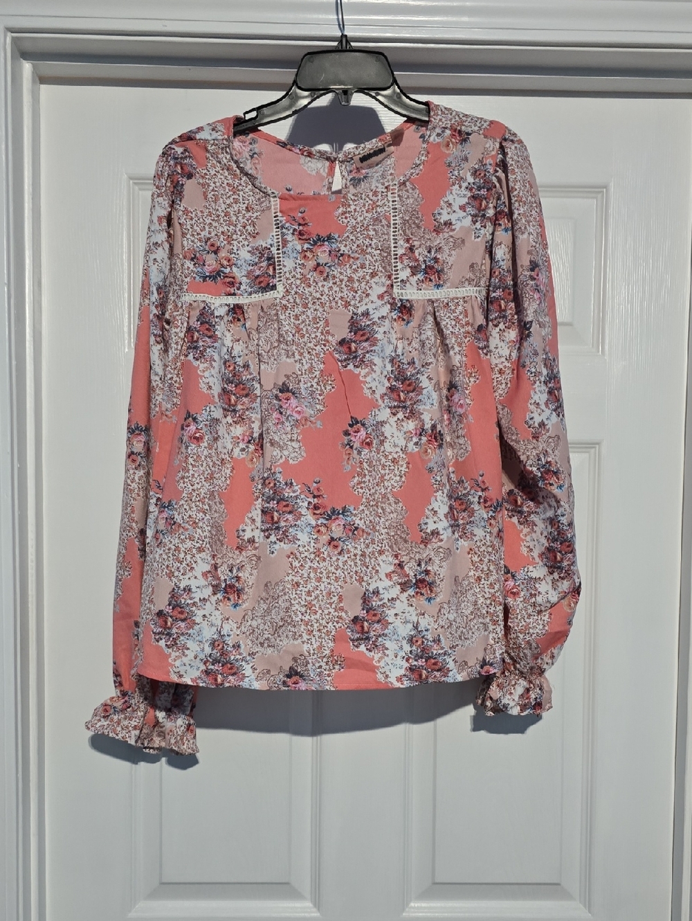 Floral Peasant Blouse - Pink